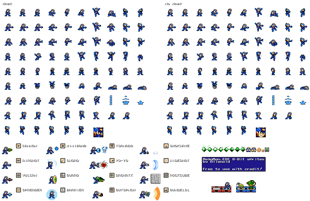 Mega Man Battle Network Customs - MegaMan.EXE (Mega Man NES-Style)