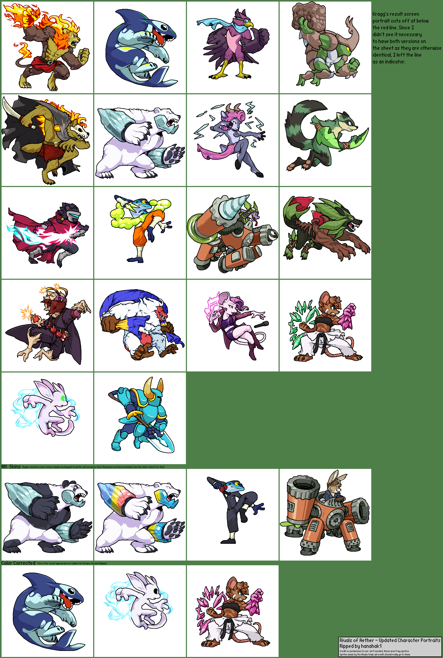 Rivals of Aether - Character Portraits (Updated)