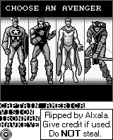 Captain America and the Avengers - Character Select Screen