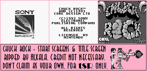 Chuck Rock - Start Screens & Title Screen