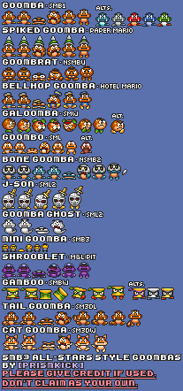 Mario Customs - Goombas (SMB3 SNES-Style)