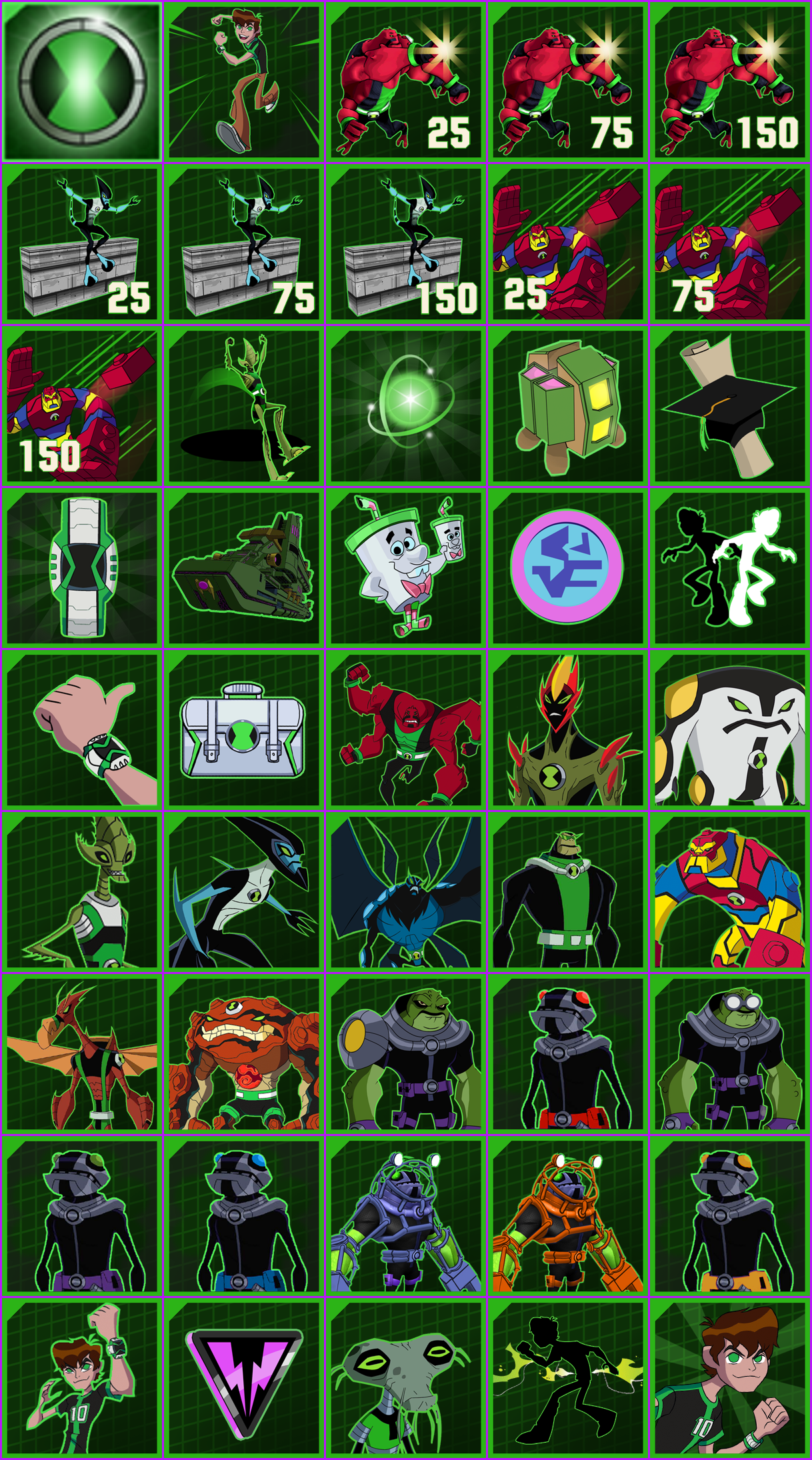 Ben 10 Omniverse 2 - Trophy Icons