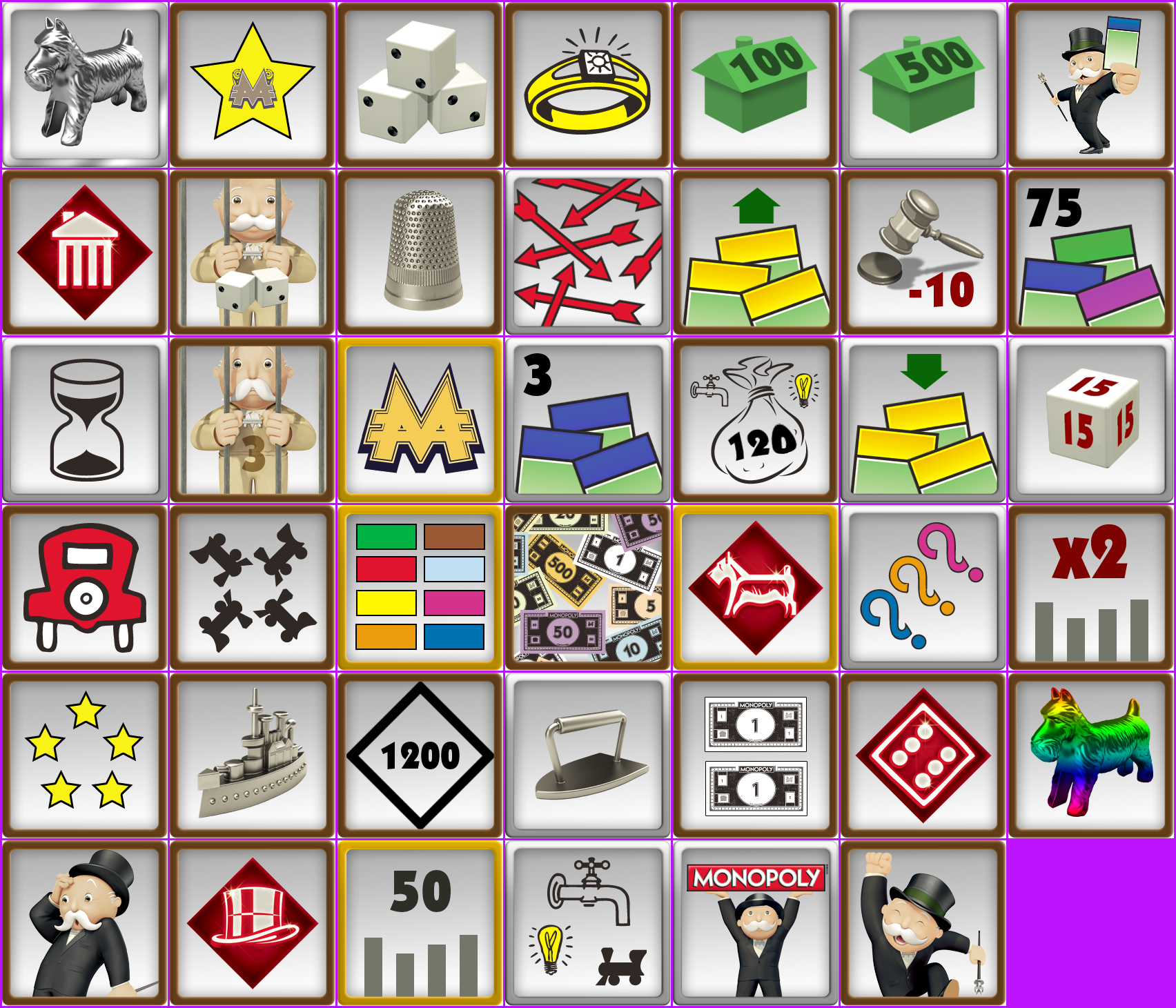 Monopoly Streets - Trophy Icons