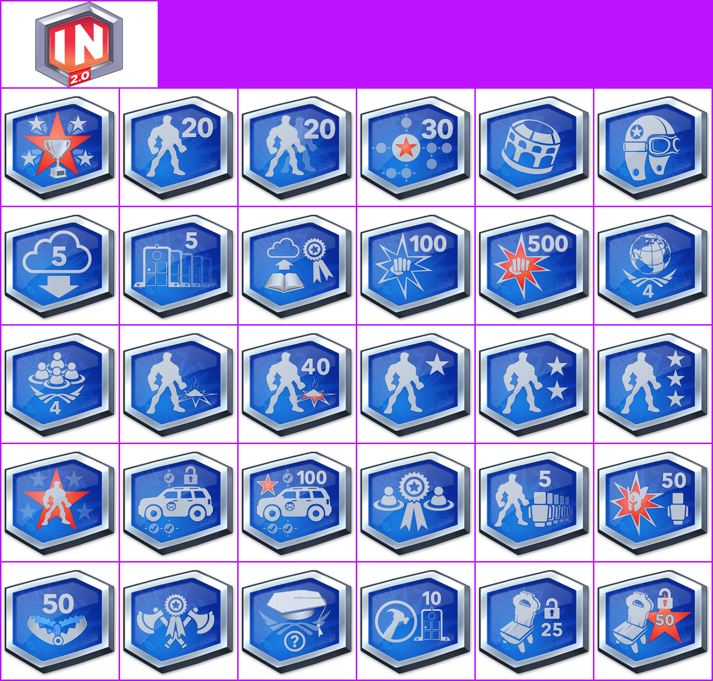 Disney Infinity 2.0 - Trophy Banner & Icons