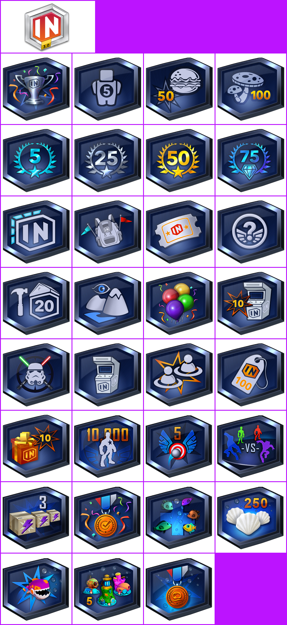 Disney Infinity 3.0 - Trophy Banner & Icons