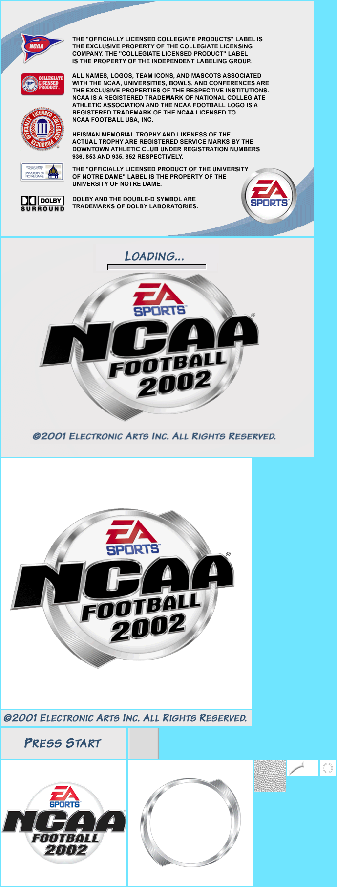 NCAA Football 2002 - Title Screen & Main Menu