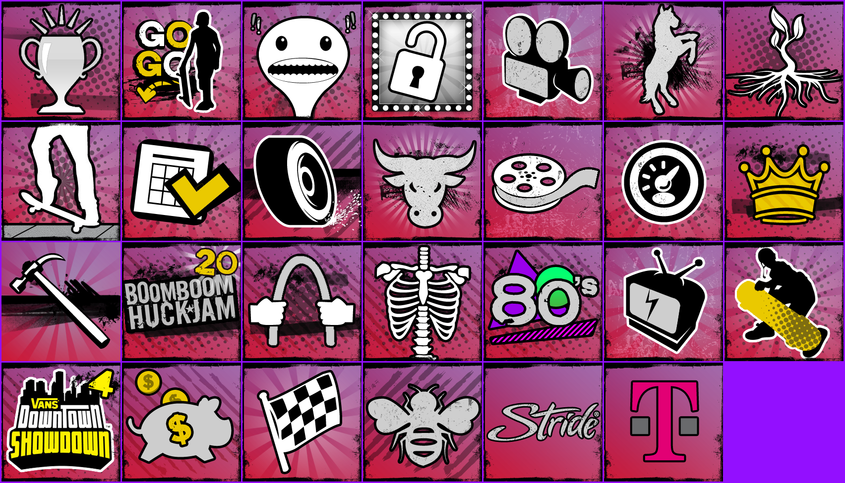 Tony Hawk Ride - Trophy Icons