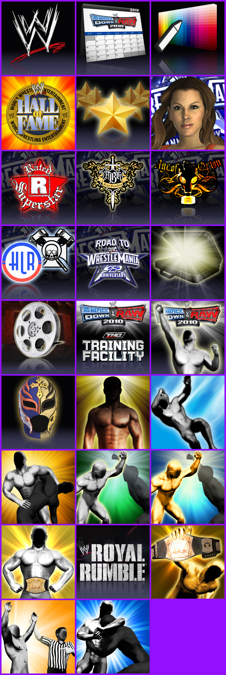 WWE SmackDown vs. Raw 2010 - Trophy Icons