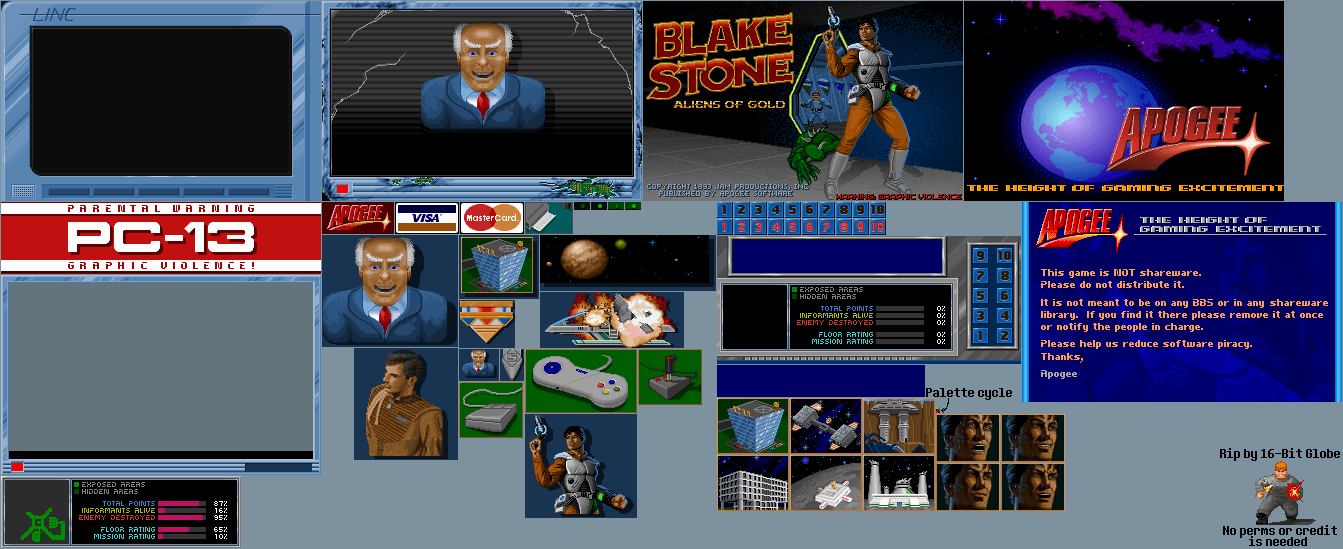 Blake Stone: Aliens of Gold - UI (Menus, Intermissions)