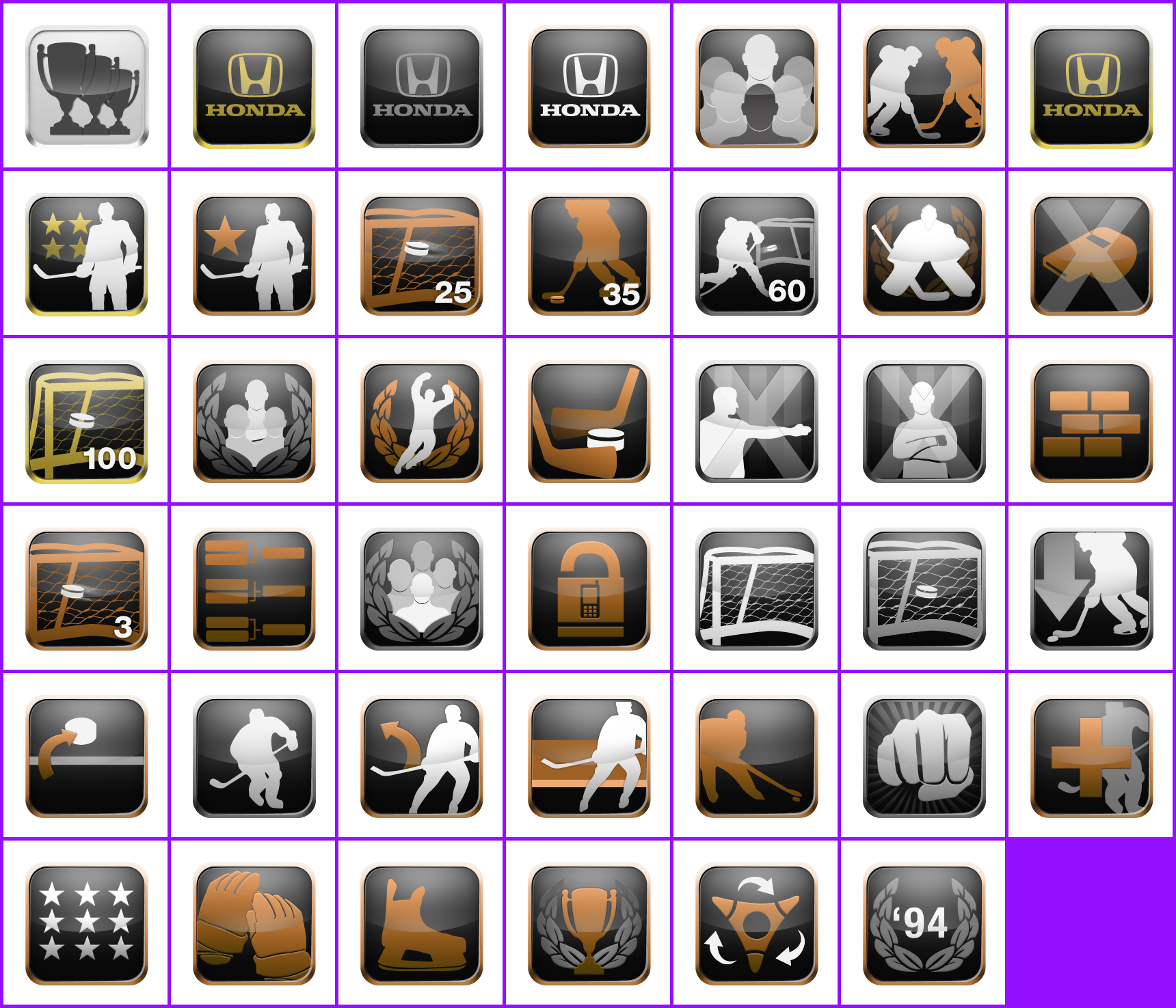 NHL 10 - Trophy Icons