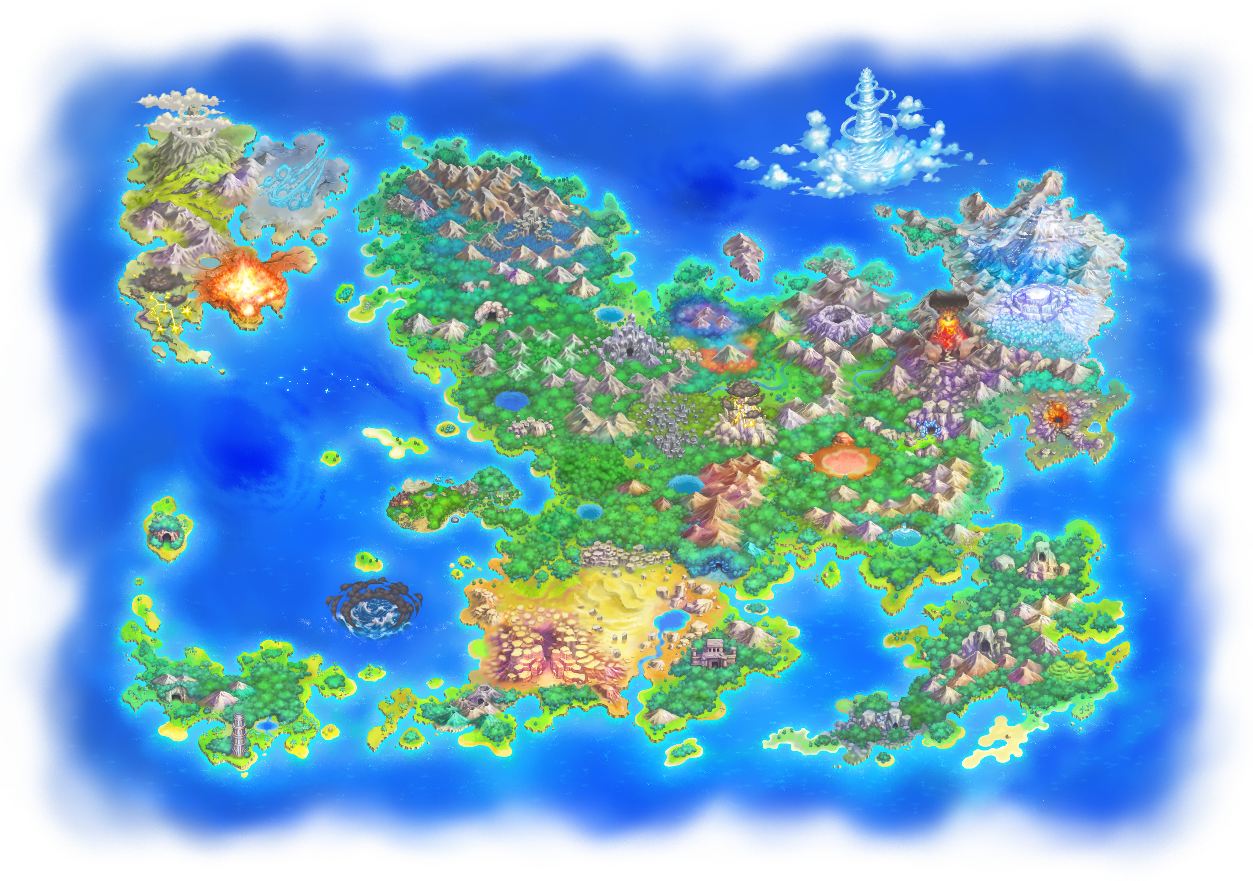 Pokémon Mystery Dungeon: Rescue Team DX - World Map