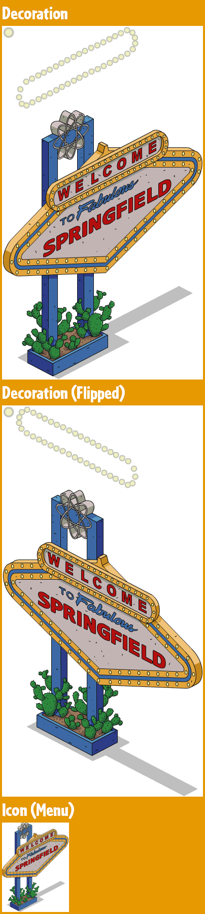 The Simpsons: Tapped Out - Welcome to Springfield Sign