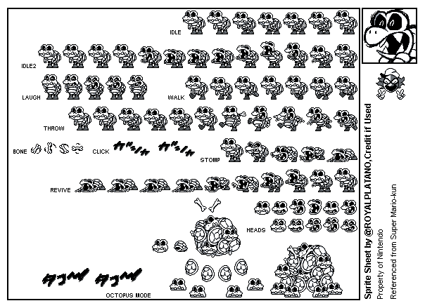 Dry Bones (Super Mario-Kun Style)