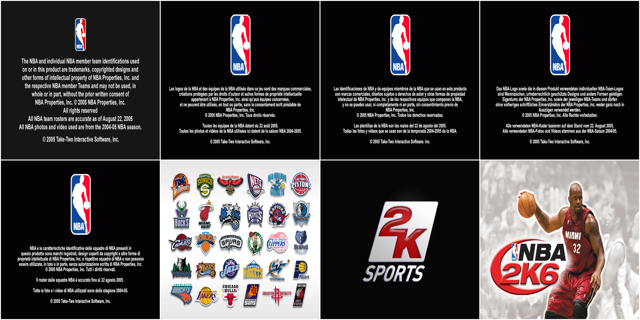 NBA 2K6 - Copyright & Title Screens