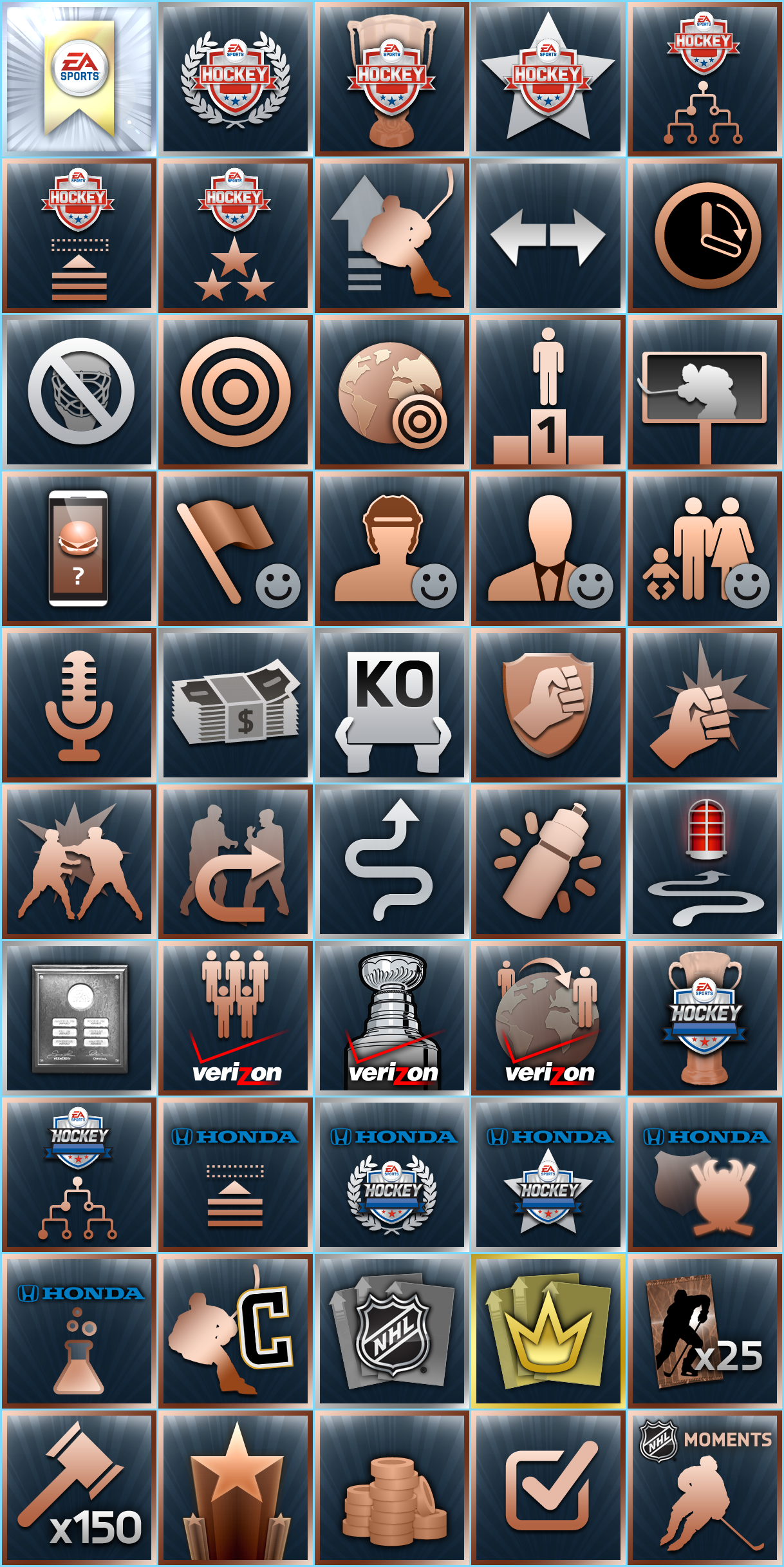 NHL 14 - Trophy Icons