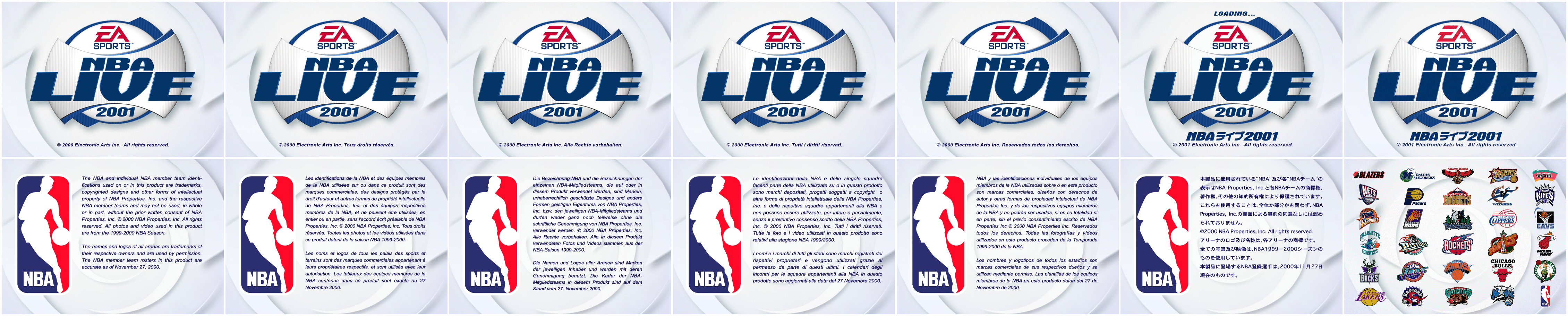 NBA Live 2001 - Copyright & Title Screens