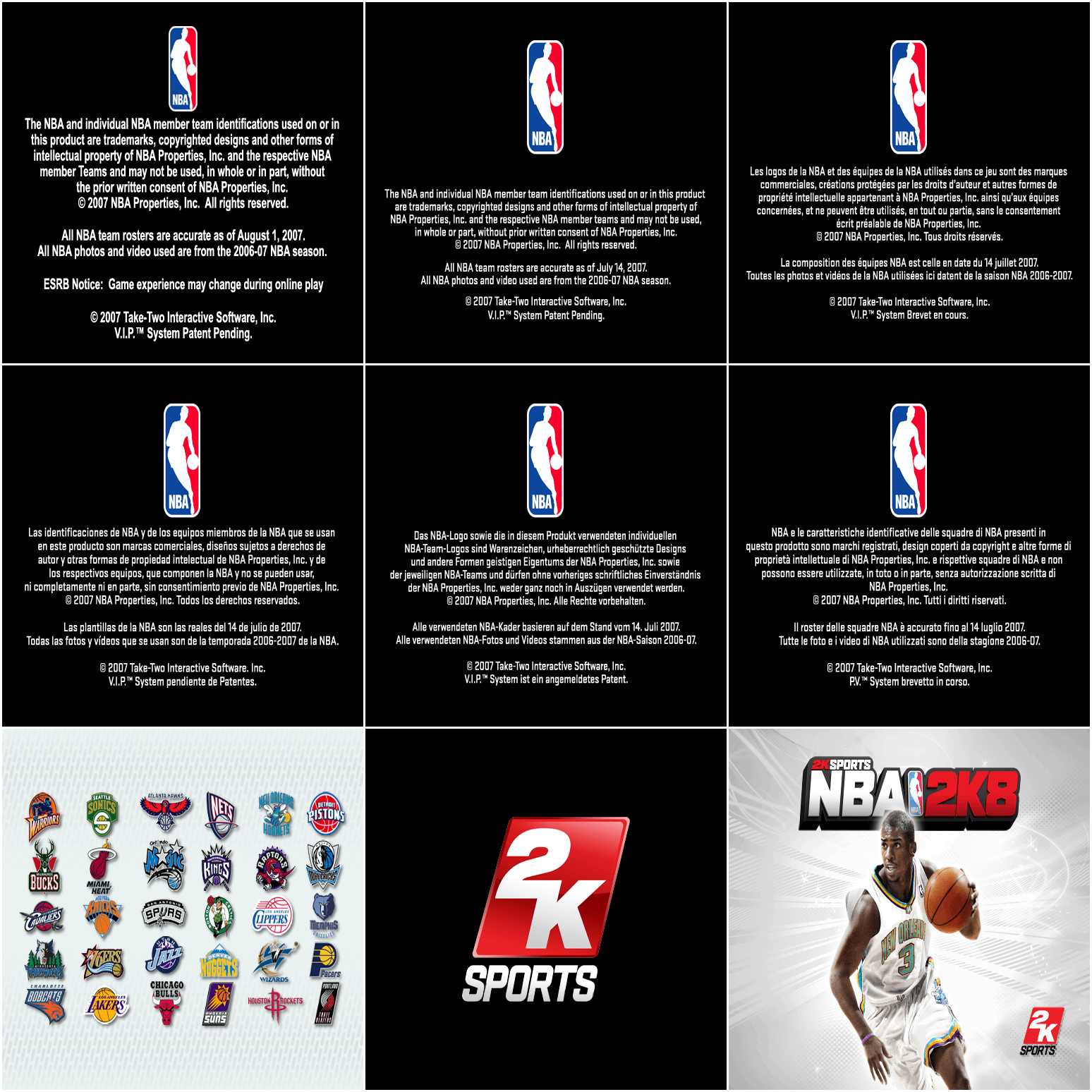 NBA 2K8 - Copyright & Title Screens