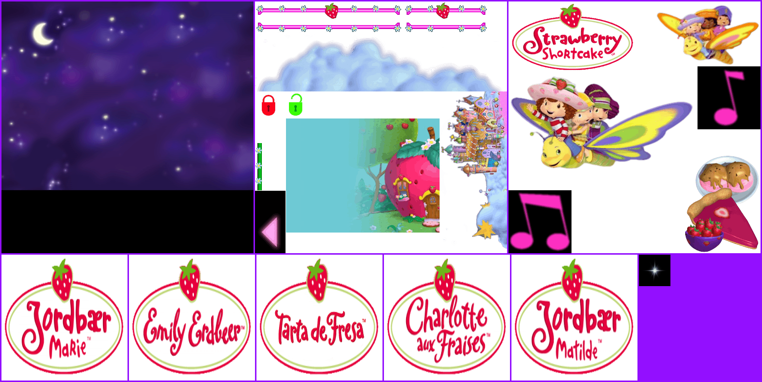 Strawberry Shortcake: The Sweet Dreams Game - Main Menu