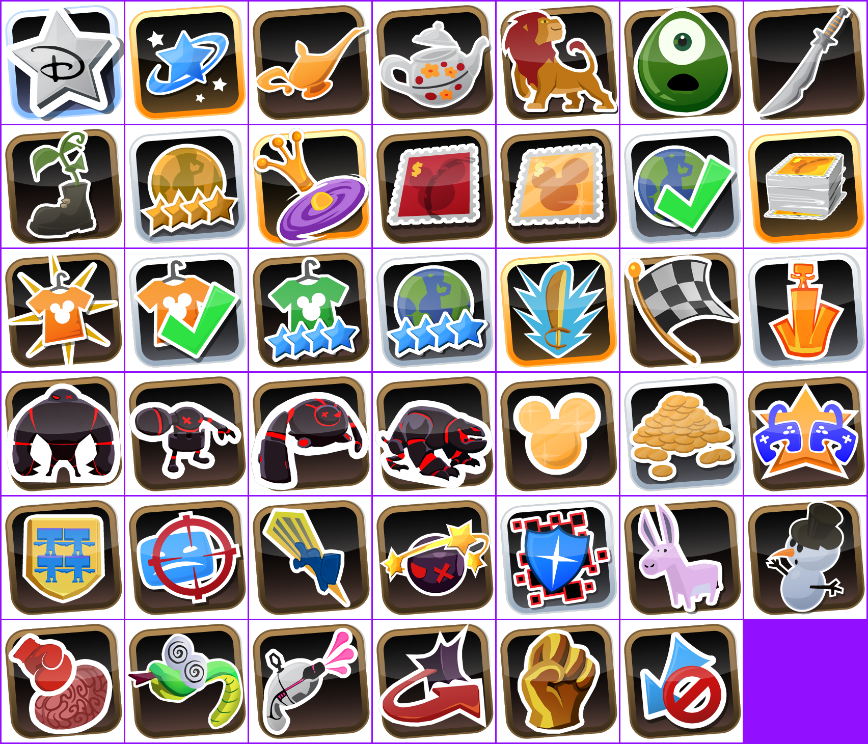 Disney Universe - Trophy Icons