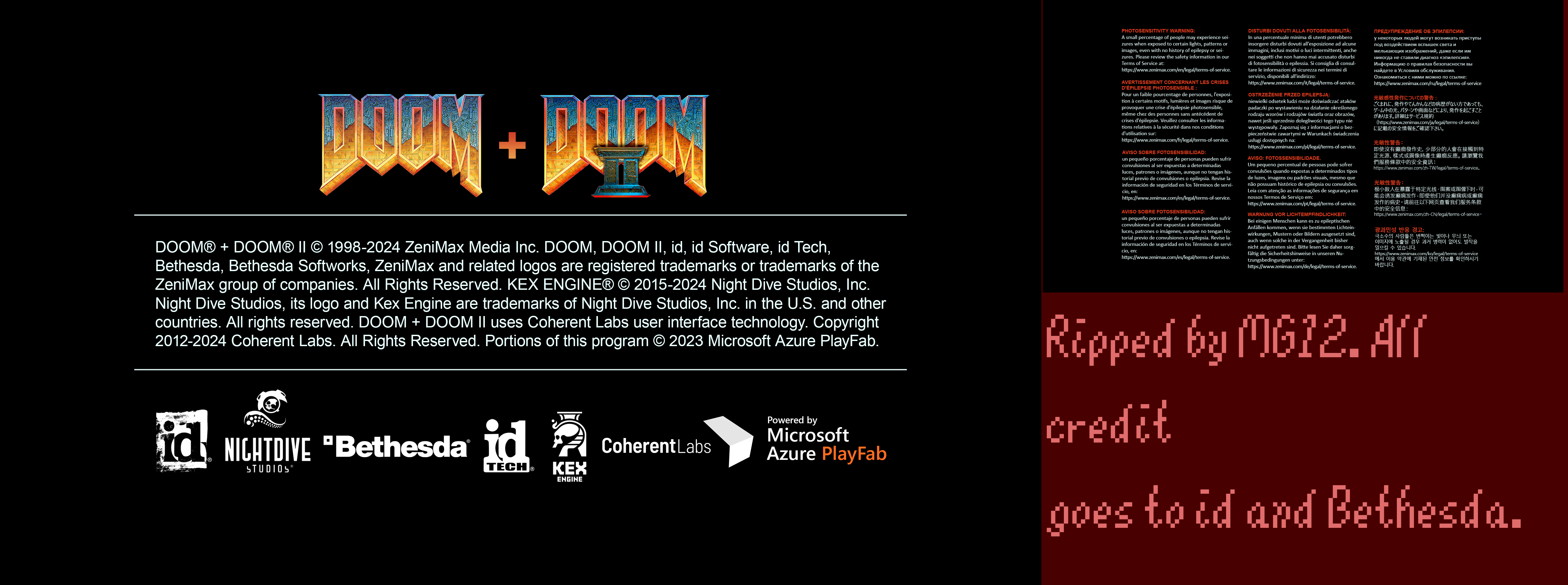 DOOM + DOOM II Loading Screen and Warning