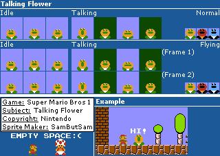 Mario Customs - Talking Flower (SMB1-NES Style)