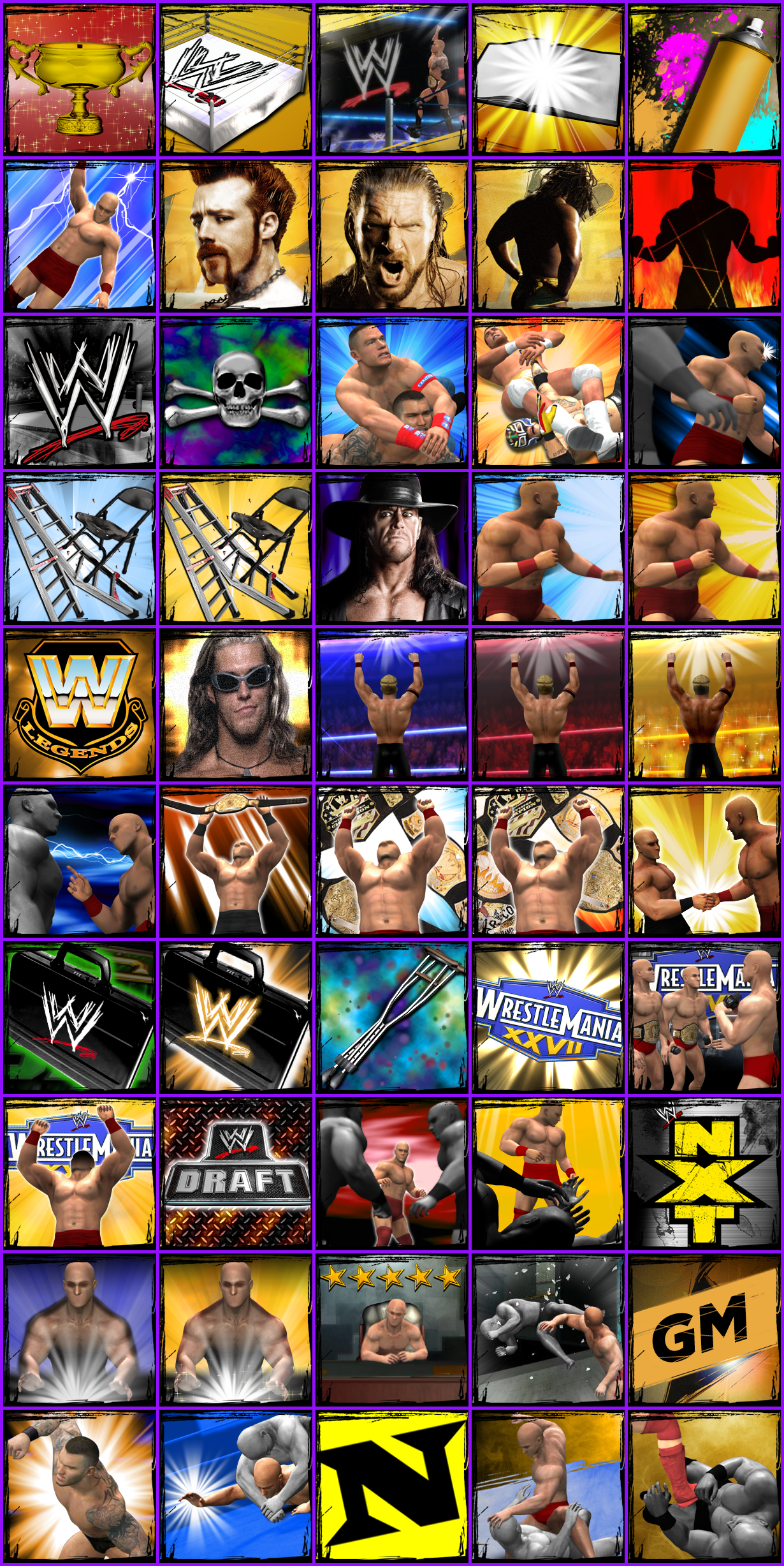 WWE '12 - Trophy Icons