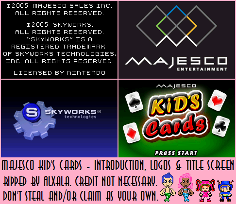 Majesco Kid's Cards - Introduction, Logos & Title Screen