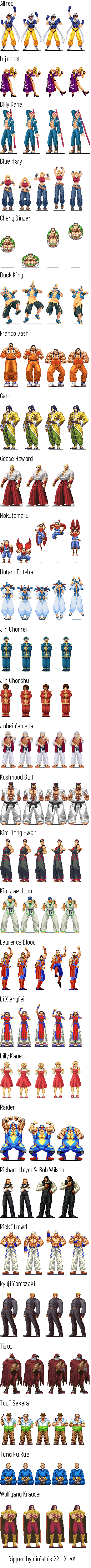 The King of Fighters '94: ReBout - Fatal Fury Cameos