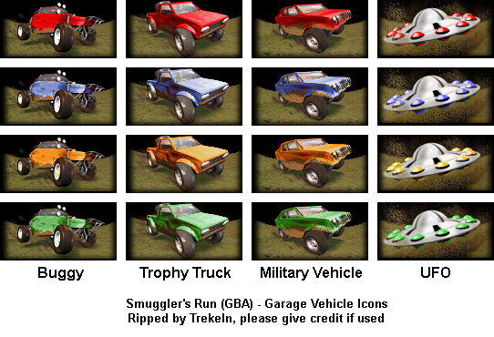 Smuggler's Run - Garage Vehicle Icons