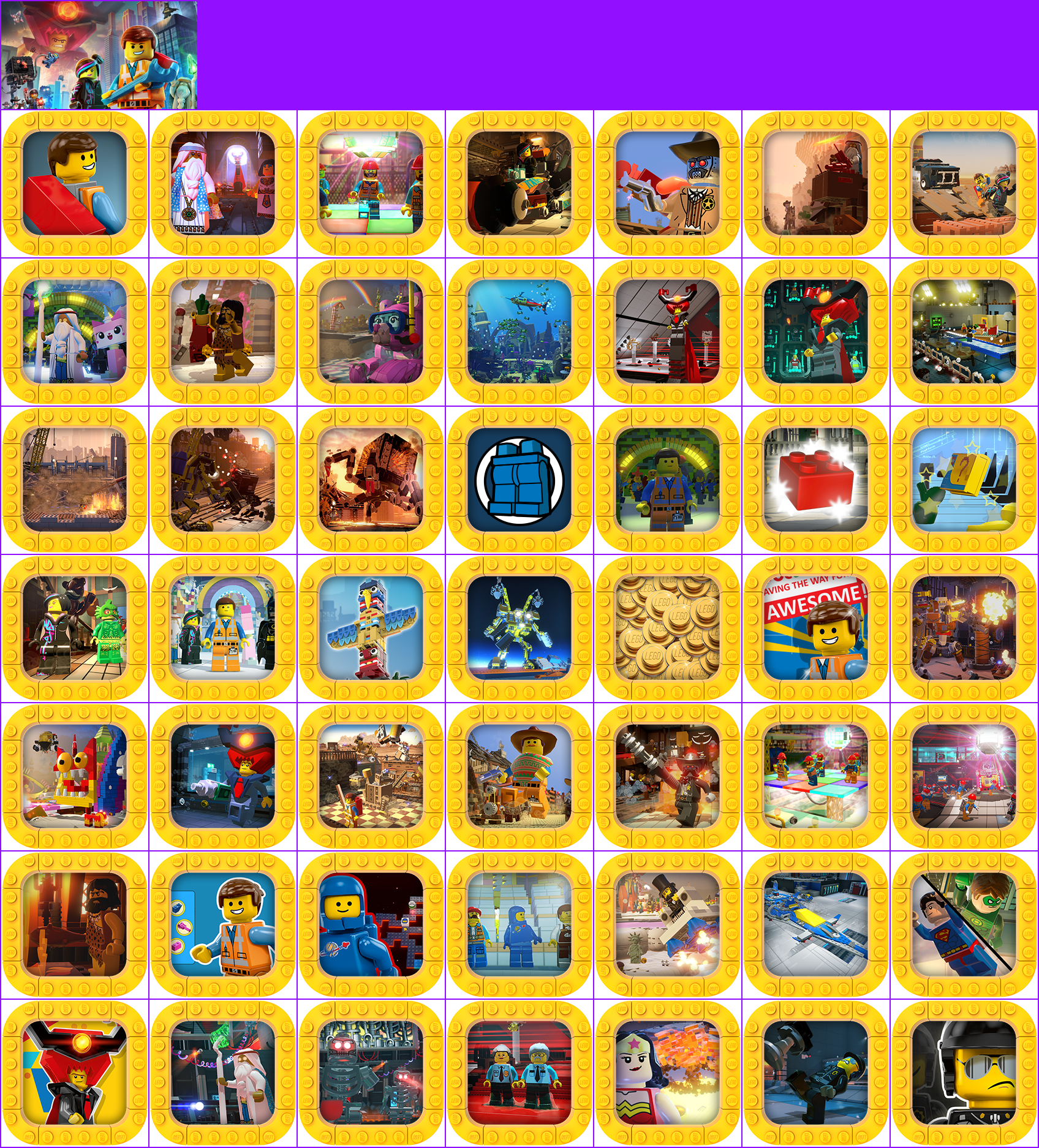 The LEGO Movie Videogame - Trophy Banner & Icons