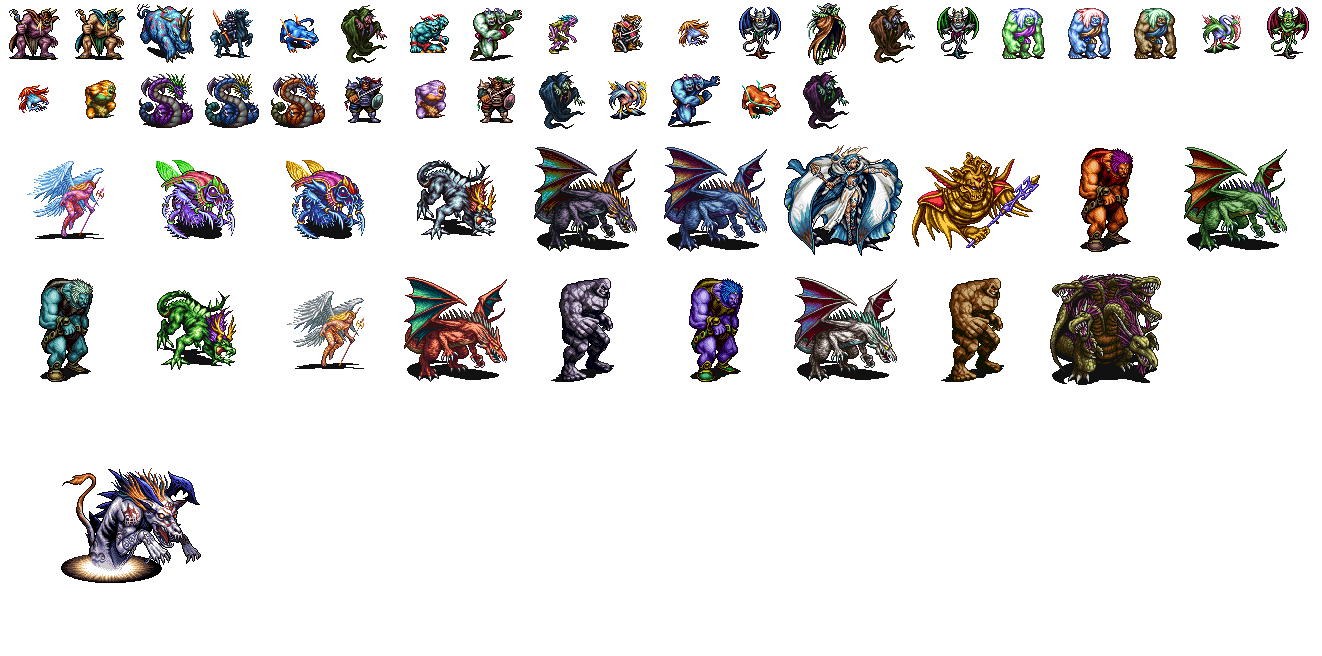 Pictlogica Final Fantasy - FFII Monsters