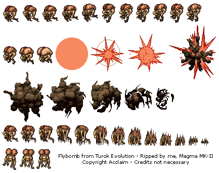 The Spriters Resource - Full Sheet View - Turok Evolution - Flybomb