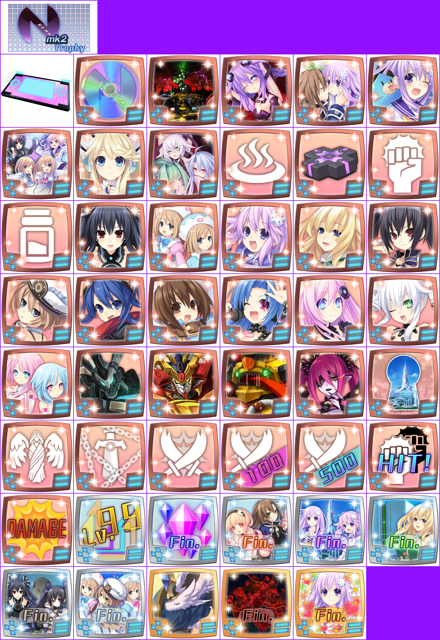 Hyperdimension Neptunia mk2 - Trophy Banner & Icons