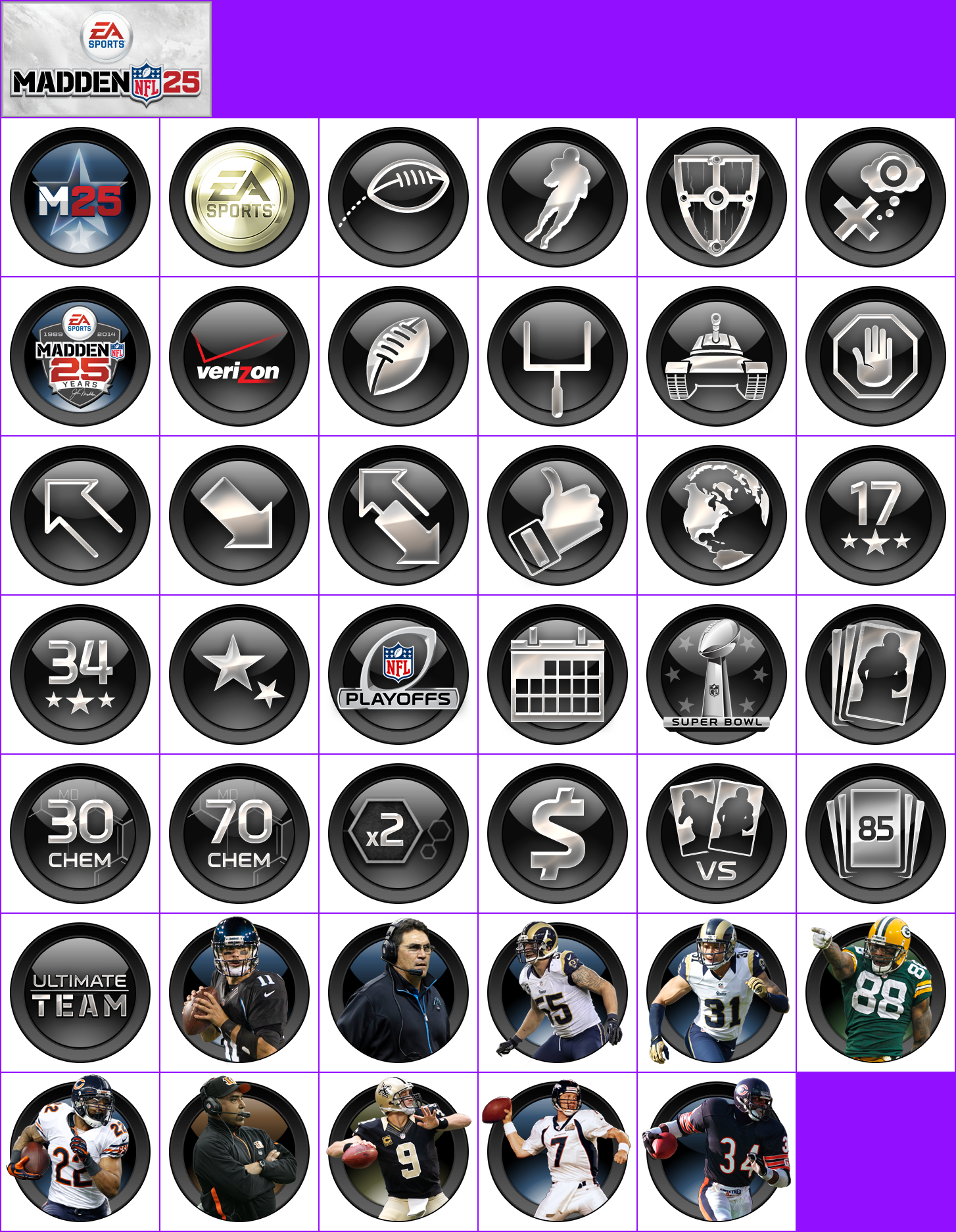 Madden NFL 25 (2013) - Trophy Banner & Icons