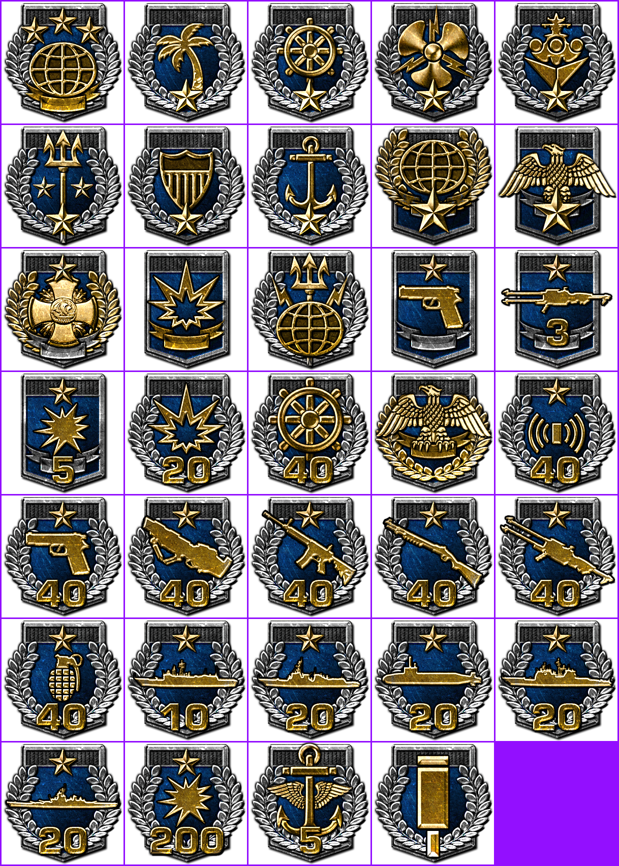 Battleship - Trophy Icons