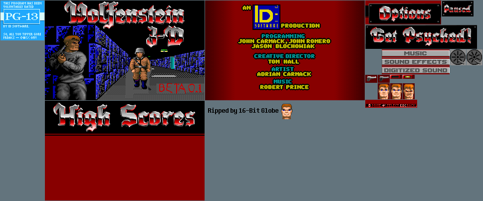 Wolfenstein 3D (Prototypes) - Menu