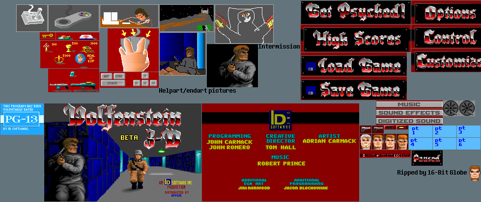 Wolfenstein 3D (Prototypes) - Menus