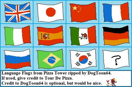 Pizza Tower - Language Flags