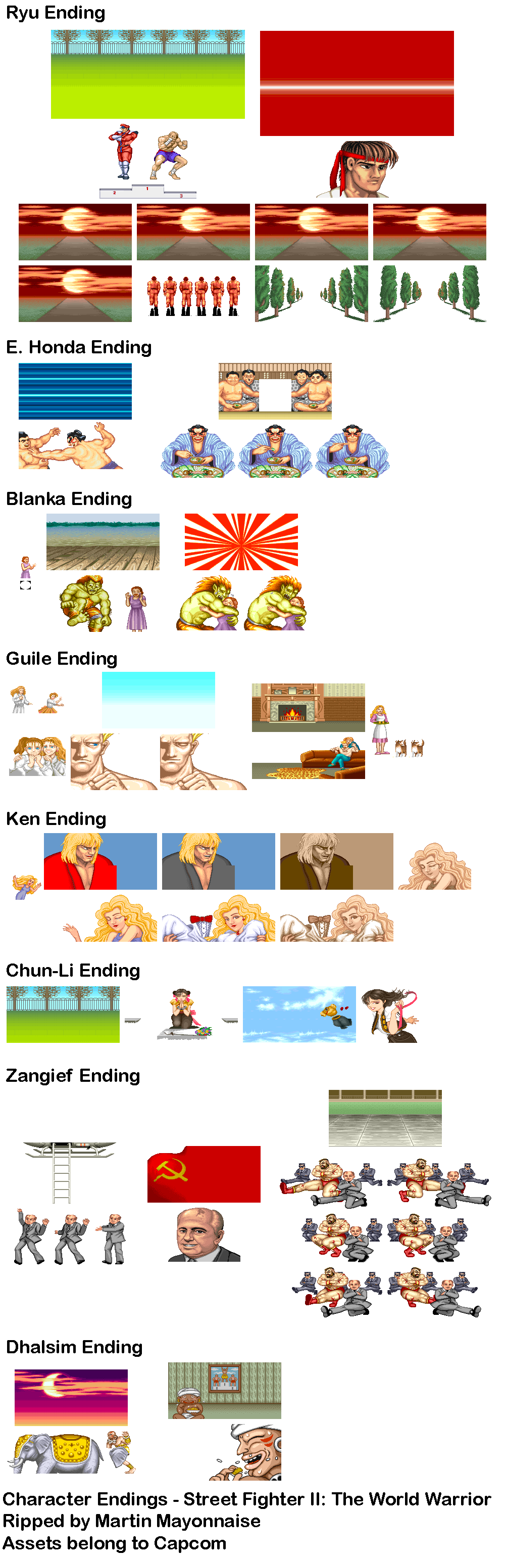 Street Fighter 2 / Super Street Fighter 2 - Character Endings (World Warrior)