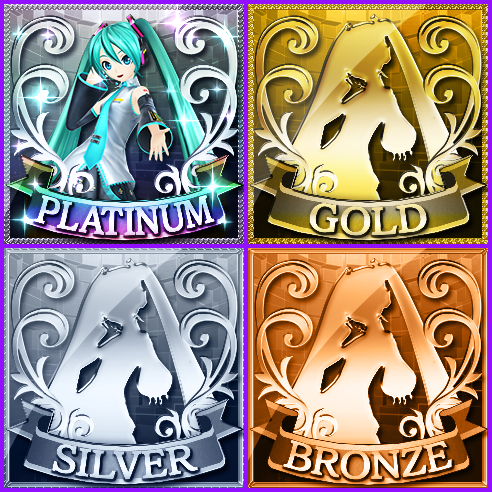 Hatsune Miku: Project DIVA F 2nd - Trophy Icons