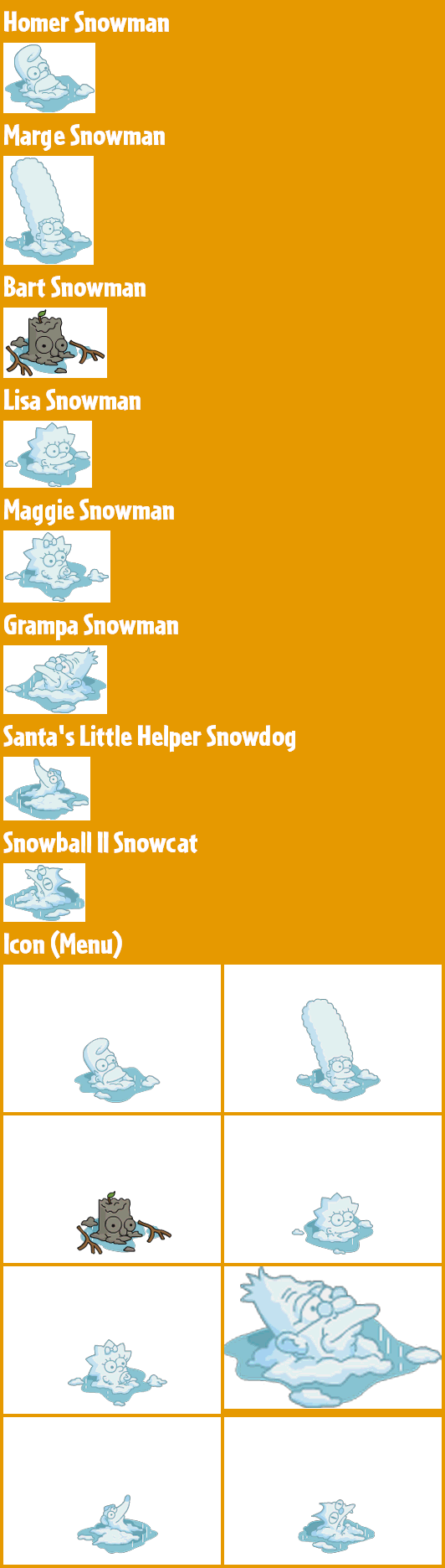 Simpsons Snowmen