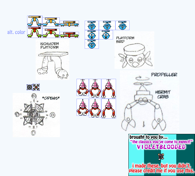 MM10 Concept Art Enemies (NES-Style)