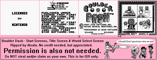 Start Screens, Title Screen & World Select Screen