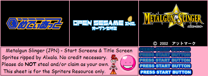 Metalgun Slinger (JPN) - Start Screens & Title Screen