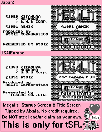 Megalit - Startup Screen & Title Screen