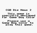 Die Maus: Verrueckte Olympiade (GER) - Game Boy Error Message