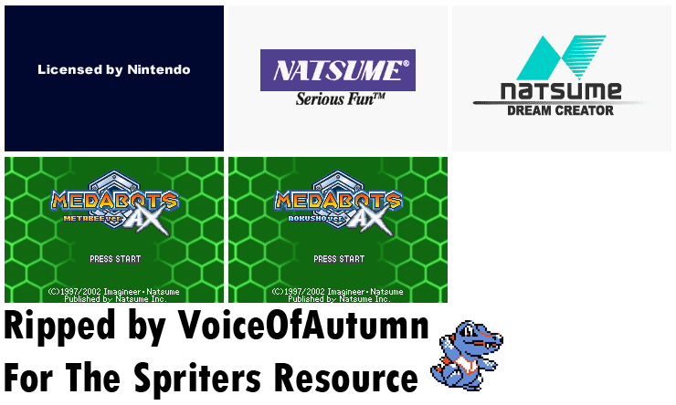 Medabots AX - Start & Title Screens