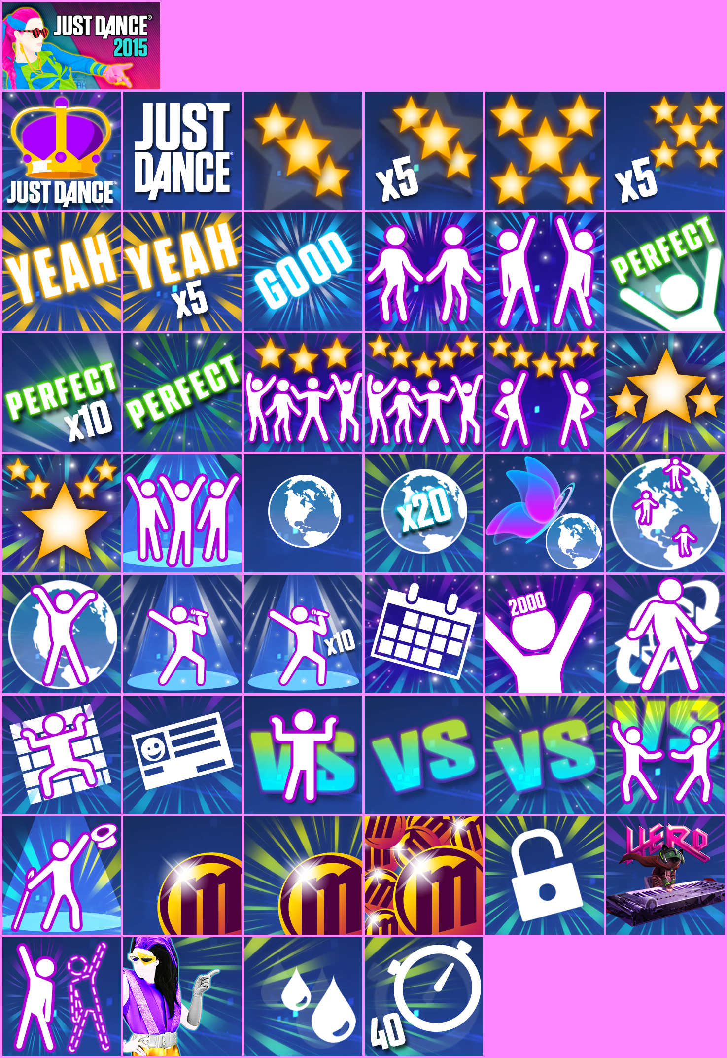 Just Dance 2015 - Trophy Banner & Icons