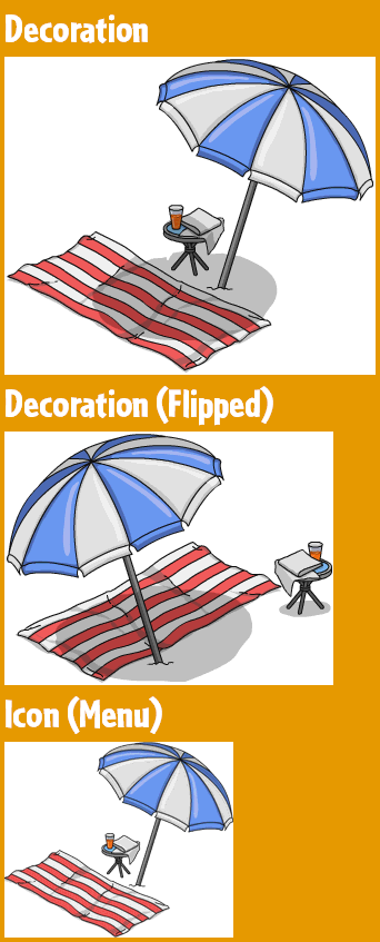 Beach Towel & Umbrella