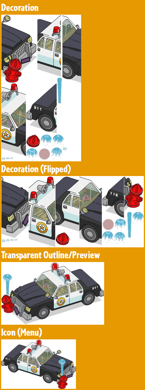 The Simpsons: Tapped Out - Crashed Police Car